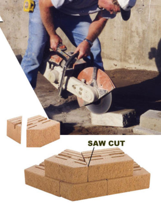 Retaining Wall Unit - saw cut